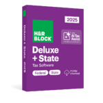 H&R Block 2025 Tax Software Deluxe + State (Win/Mac)