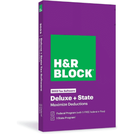 H&R Block Tax Software Deluxe + State 2023