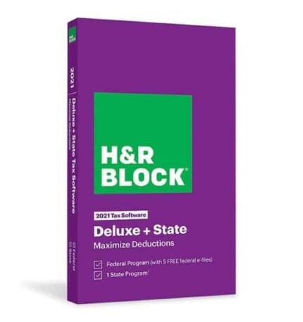 H&R Block Tax Software Deluxe + State 2021