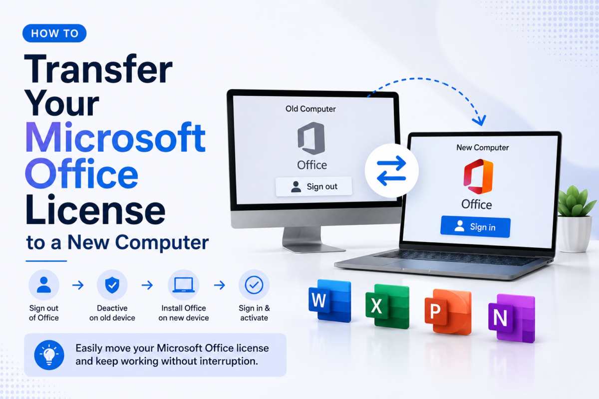 How to transfer Microsoft Office license to a new computer