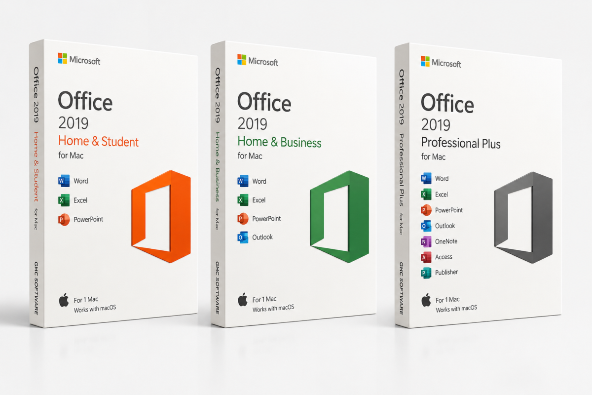 Microsoft Office 2019 license key box